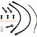 Short Black Stainless Steel Brake Line Kit Clubman Drag Bars Honda CB450 CB750K