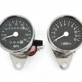 Mph Mini Speedometer 2240:60 & Tachometer 1:7 Ratio - Chrome & Black Speedo Tach