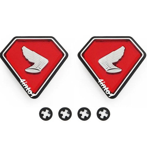 Side Cover Emblems - Left & Right - Red Honda Wing - Honda CB750K 1971-1976