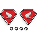 Side Cover Emblems - Left & Right - Red Honda Wing - Honda CB750K 1971-1976