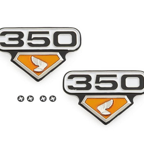 Side Cover Emblems - Left & Right - Honda CB350G CB350K CL350K5 - 1973