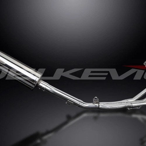 Delkevic 4-1 Full Exhaust 14" Stainless Oval Muffler - Honda CBR600 - 1991-1998