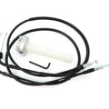 Throttle Cable Set w/ Polished Throttle Tube - Honda CB350F/500/550/750 - Early