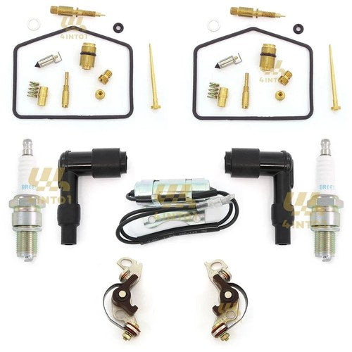 Tune Up Kit - Honda CB360 CB360G CB360T Twins - Carb Kit Spark Plugs Points caps