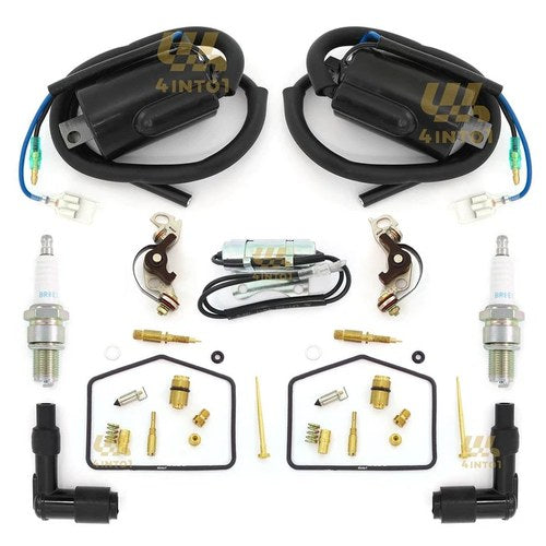 Deluxe Tune Up Kit - Honda CB360 CB360G CB360T Twins - Coil Carb Kit Points caps