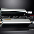 Delkevic 17" Stainless Tri-Oval Mufflers - Triumph Legend TT - 99-01 Exhaust