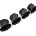 4 Black Motorcycle Shorty Velocity Stacks - 54mm - Honda CB900 CB1000 CB1100