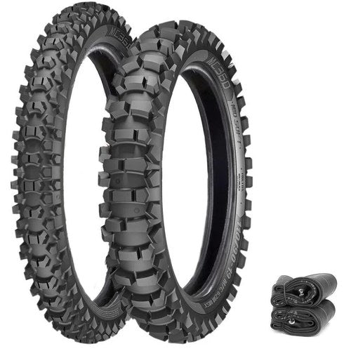 Metzeler MC360 Mid-Soft Tires & Tubes Set Motocross Honda CRF230F 03-09, 12-17