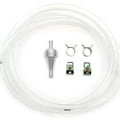 5 Feet - 1/4" 6mm Clear Fuel Line Kit with Titanium Aluminum Fuel Filter & Clips