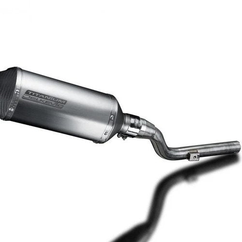 Delkevic 10" Titanium X-Oval Slip-On Exhaust Muffler Yamaha XT225 Serow 86-2007