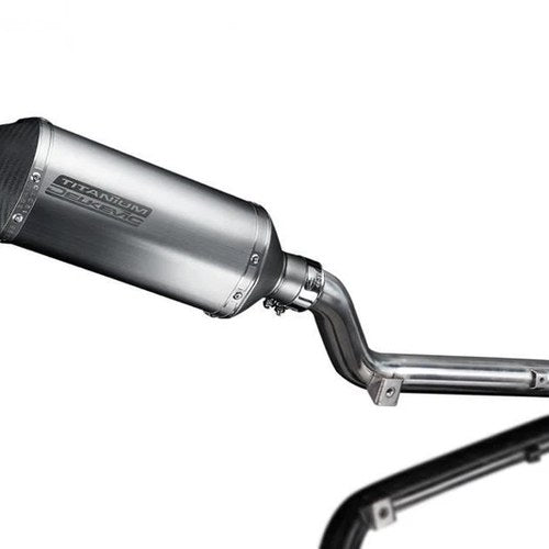 Delkevic 10" Titanium X-Oval Slip-On Exhaust Muffler - Suzuki DR-Z400S 2000-2023