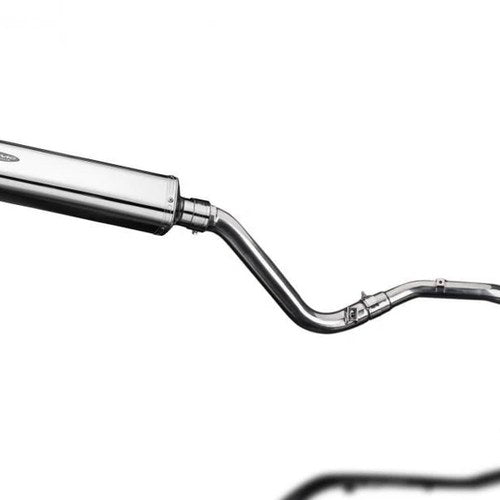 Delkevic Complete Exhaust 17" Stainless Tri-Oval Muffler - Suzuki DR650SE 96-24