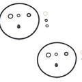 Set of 2 - Genuine Honda Carburetor Gasket Sets - 16010-344-305 - CB350K CL350K