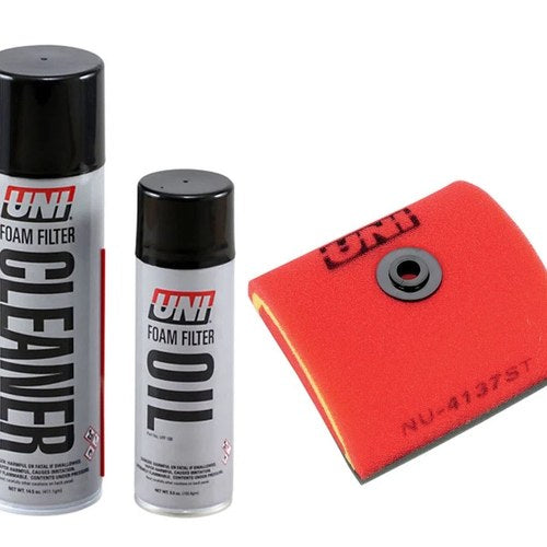Uni NU-4137ST Air Filter with Cleaner & Oil Combo Kit Honda CRF150 CRF230 03-19