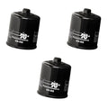 3 Pack K&N KN-303 Black Performance Spin On Oil Filter Honda Kawasaki Suzuki