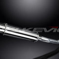 Delkevic 14" Stainless Round Muffler - Kawasaki Concours 14 GTR1400 Exhaust