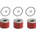 3 Pack K&N Performance Oil Filter Cartridge w/ O-Rings Honda Kawasaki Motorcycle