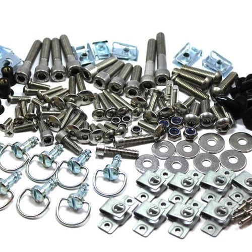 158 Piece Universal Race Track Pack Motorcycle Fairing Frame Bolts Fixings Dzus