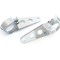 Chrome Universal Motorcycle Headlight Brackets - Fits 38mm - 50mm Fork Tubes