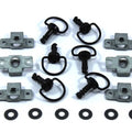 Dzus Fastener Black D Ring Bail Handle Motorcycle Fairing Fasteners x6 Dzus Kit