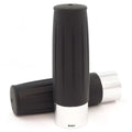 Barrel Grips Silver Ring - 7/8" - Cafe Racer Custom Brat Motorcycle Grips Pair