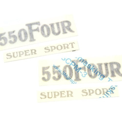 Tank and Side Cover Decals - Honda CB550F CB550 Super Sport - Blue - 1975-1977