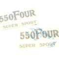 Tank and Side Cover Decals - Honda CB550F CB550 Super Sport - Blue - 1975-1977