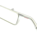 Motorcycle Rectangular Chrome 10mm Screw In Mirror Honda Kawasaki Suzuki Yamaha