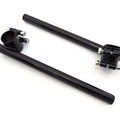 Black 7/8" Clip-On Handlebars 7 Degree - 33mm Fork - Honda Kawasaki Suzuki Cafe