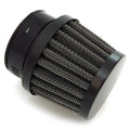 Small Black Motorcycle Air Filter Pod - 39mm - Honda CB500 CB550 CB750