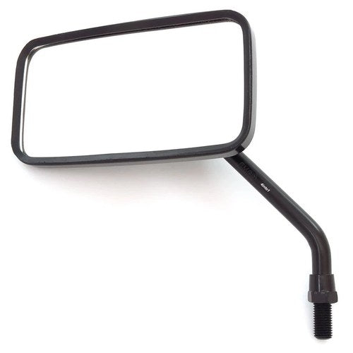 Black Rectangular Cruiser Chopper Screw In Mirror - 10mm - Honda Kawasaki Suzuki