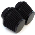 2 Pack Motorcycle Performance Tapered Oval Pod Air Filter Intake Black 50mm Carb