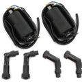Ignition Coils + Spark Plug Caps Set Honda CB350F CB400F CB500 CB550 Fours Coil