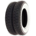 Shinko SR550 Street White Wall Tire Set - Honda Z50 Z50A Z50R - Tires Only