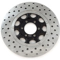 New Stainless Steel Drilled Brake Rotor - Honda CB450K CB500 CB550 45120-374-700