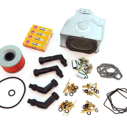 Deluxe Tune Up Kit Plugs Caps Oil Air Filter Carb Kits CB550 CB550F Super Sport