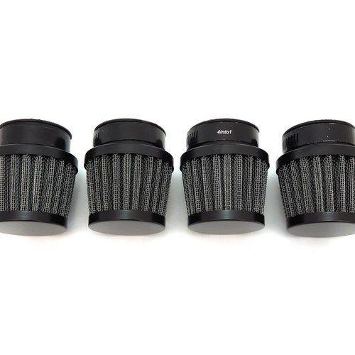 4 Pack Black High Flow 35mm Intake Air Filter Pod Set Motorcycle Scooter Moped