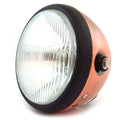 6.5" Bullet Side Mount H4 Halogen Motorcycle Headlight - Bronze Matte Black