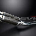 Delkevic 8" Mini Carbon Round Muffler Slip On - Honda CBR600 F4i 2001-2006