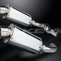 Delkevic 9" Stainless Oval Mufflers Slip On - Honda CBR1000F 1987-1999