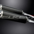 Delkevic 18" Carbon Oval Mufflers - Honda CB900 919 2002-2009 Exhaust