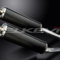 Delkevic 18" Carbon Oval Mufflers - Honda CBR1100XX Blackbird 1996-2009