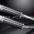 Delkevic 14" Carbon Round Mufflers - Honda CBR1100XX Blackbird 1996-2009