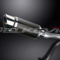 Delkevic 8" Mini Carbon Fiber Round Muffler Slip On - Honda CBR500R 2013-2020