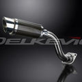 Delkevic 8" Carbon High Mount Round Muffler Slip On - Honda VFR750 1990-1993