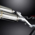Delkevic Mini 8" Stainless Round Muffler Exhaust - Honda VFR800 V-Tec 2002-2009