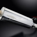 Delkevic 14” Stainless Oval Muffler Slip On - Honda VFR800 Interceptor 1998-2001