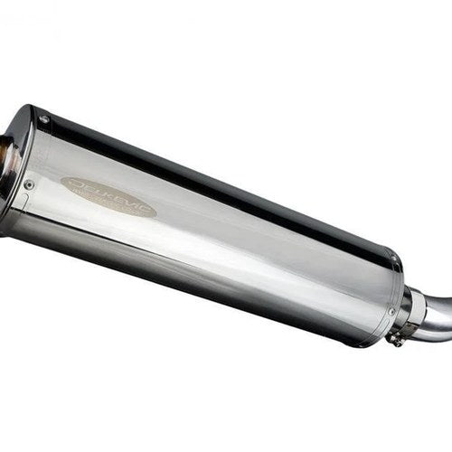 Delkevic 18" Stainless Oval Muffler - Honda CB1300 Super Four 2003-2010 Exhaust