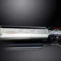 Delkevic 18" Stainless Steel Oval Muffler Slip On - Honda NT650 Hawk 1988-1993