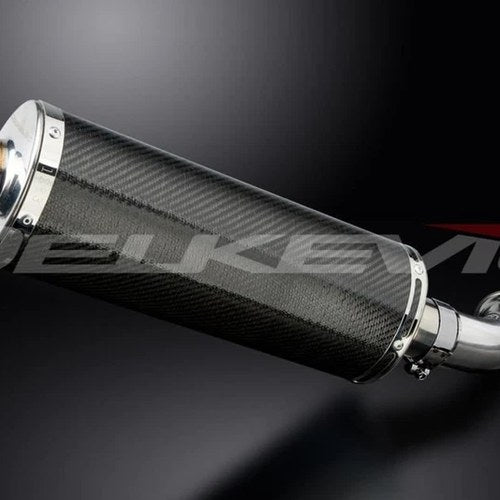 Delkevic 14" Carbon Fiber Oval Muffler Slip On - Honda VFR750 1994-1997